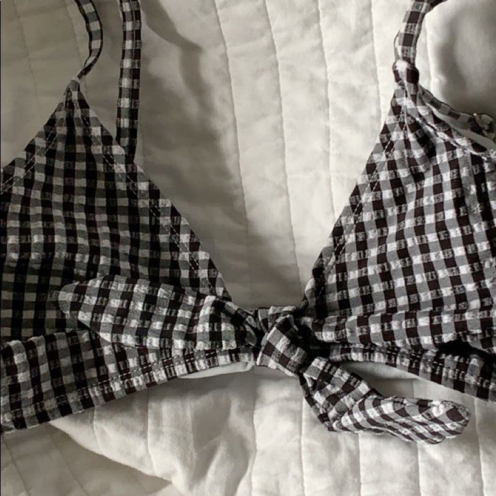 Gingham Bikini Top